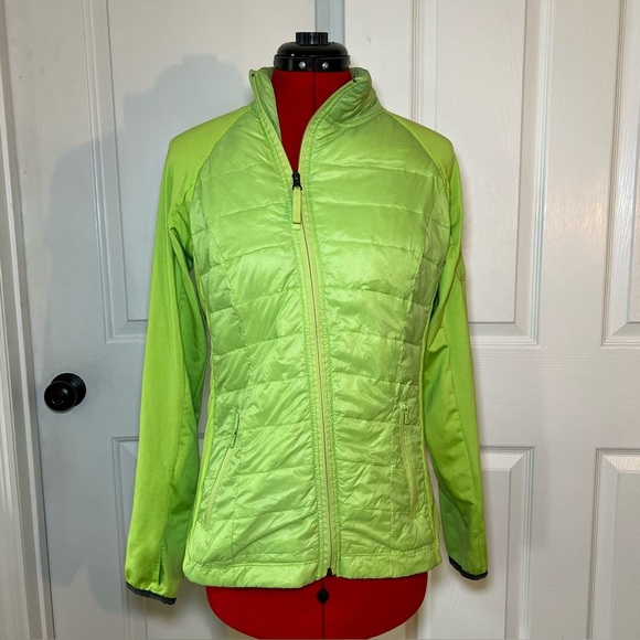 Calvin Klein Performance Lime Green Duck Down Lightweight Puffer Jacket Medium - Picture 1 of 12